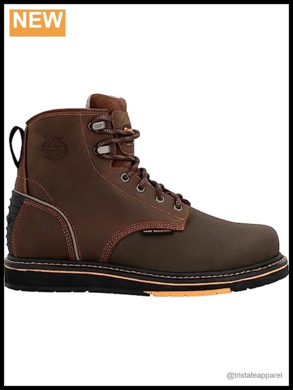Composite Toe Work Boots Women's Wedge Heel Leather Lace Up Safety Boot